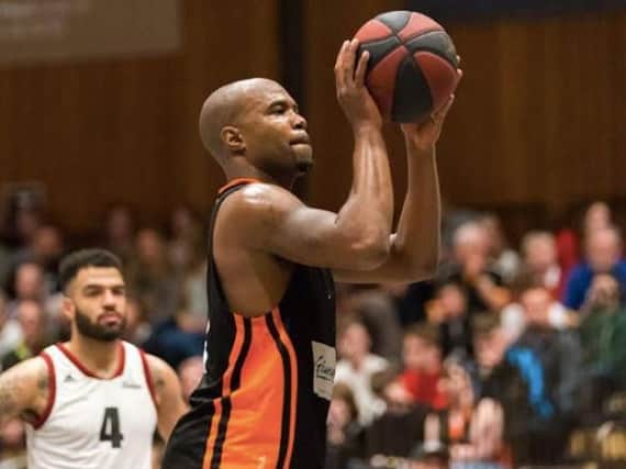 Zaire Taylor in action for Worthing Thunder. Picture by Kyle Hemsley
