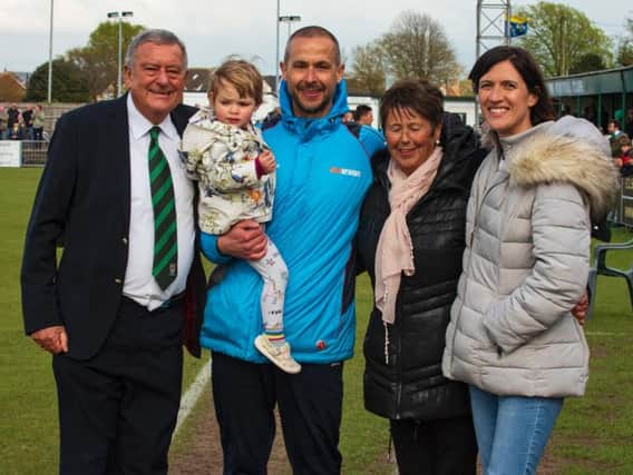 Darin Killpartrick with dad Len, daughter Erin, mum Elizabeth and partner Louise / Picture by Tommy McMillan