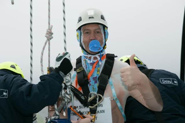 Hassocks businessman Colin Brace came dressed as a baby (Photograph: British Airways i360/Sussex Sports Photography)