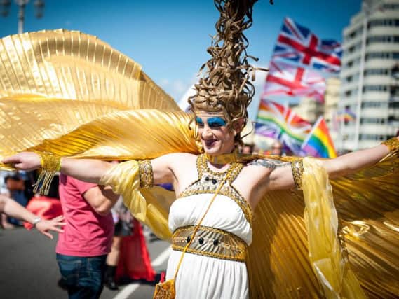 Brighton Pride is famous for its parade (Photograph: Jim Carey)