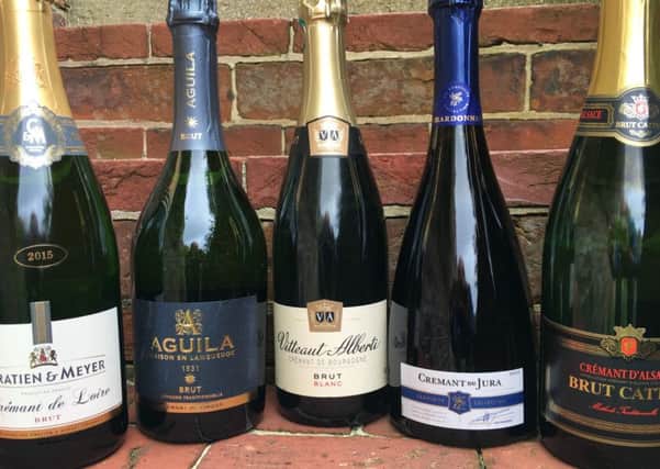 A selection of fine Cremant French sparkling wines