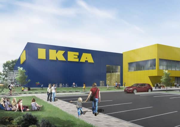 An artists' impression of the proposed IKEA in Lancing