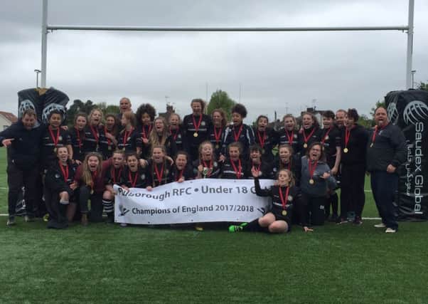 Pulborough under-18 girls celebrate their National Cup victory at Eailing Trailfinders