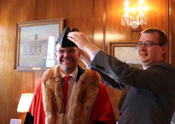 Masterchef champion Kenny Tutt visited Worthing Town Hall and met mayor Alex Harman