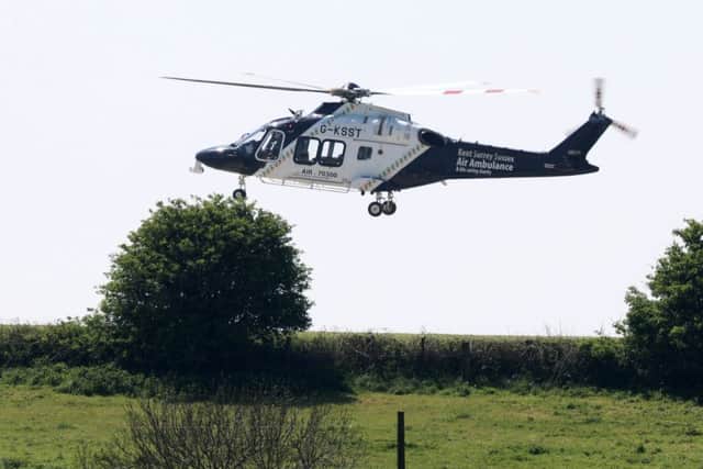 Air Ambulance crews were called to the collision