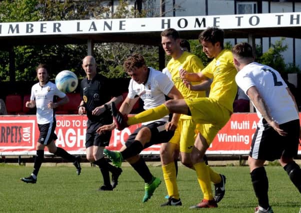 Pagham and Chi City do battle in the Nyetimber Lane sunshine / Picture by Kate Shemilt