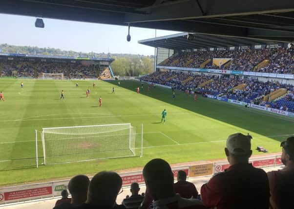 View from the away end at Mansfield on Saturday of a very sunny and enjoyable final day of the season.
Picture by Steve Herbert SUS-180705-163400002