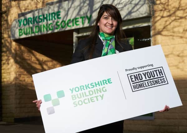 Staff at Yorkshire Building Society launch End Youth Homelessness charity collection. Pictured is Safeena Shafiq SUS-180905-130202001