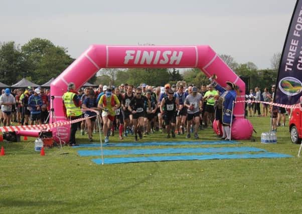 Hundreds of runners took park in the Three Forts Challenge on Sunday