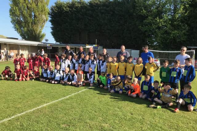 All the under-nines that took part in the first East Preston FC Academy Football Festival