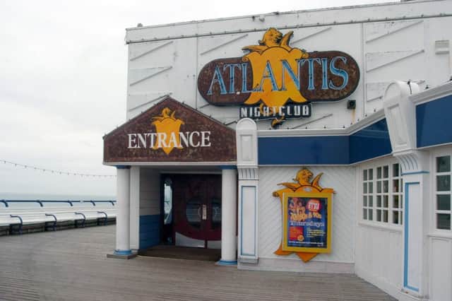 Atlantis Nightclub on Eastbourne Pier, view of entrance.