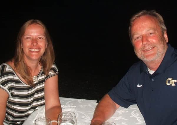 Jill Howell and Sean McDonald on holiday last year
