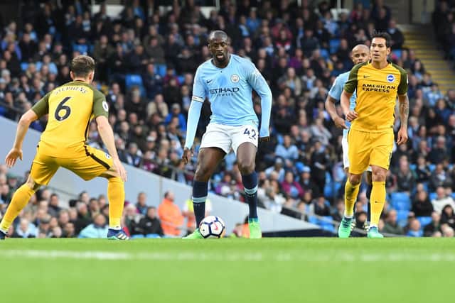 Yaya Toure in action during his final home match for Manchester City. Picture by PW Sporting Photography
