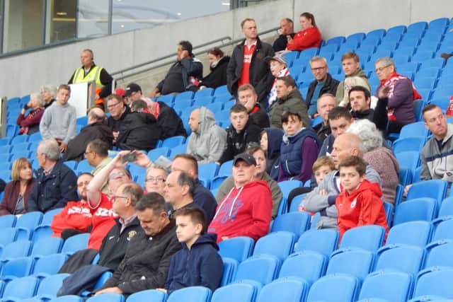 Crawley Town's fans at the Amex