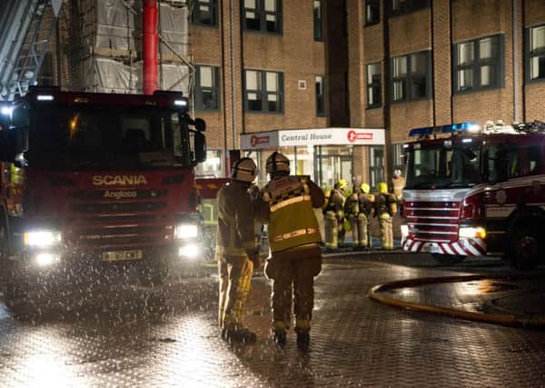 Fire crews at 1st Central in Haywards Heath last Thursday. Picture: Eddie Howland