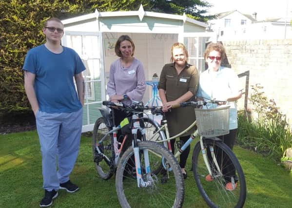 The members of staff taking part in the bike ride this year