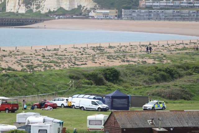 A 21-year-old woman was found dead at a caravan and camping site off Marine Parade, Seaford. Photo by Eddie Mitchell and Dan Jessup