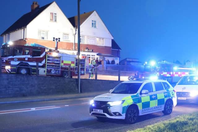 Emergency services were called to the scene of a serious fire in Lancing on Sunday night (May 13). Photo by Eddie Mitchell.