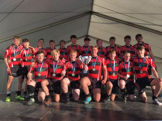 Heath U15s won the Cup at the West Coast Rugby Rocks Tournament beating Old Silhillians 10-0 in a thrilling final