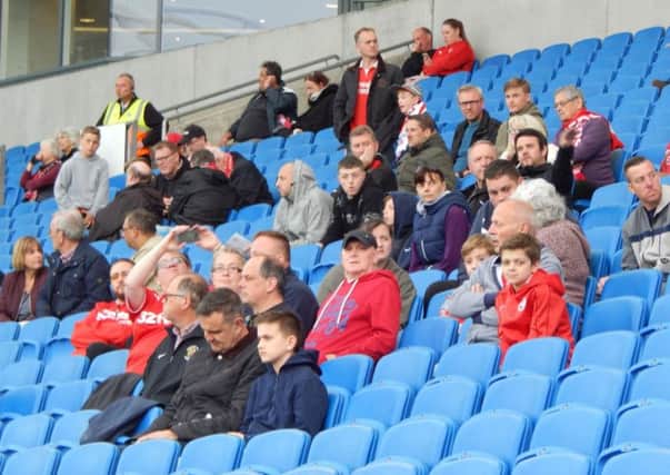 Crawley Town's fans at the Amex