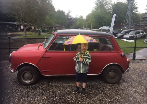 A young visitor to Amberley Museum's first ever Minis and the Quarry event SUS-180515-152204001