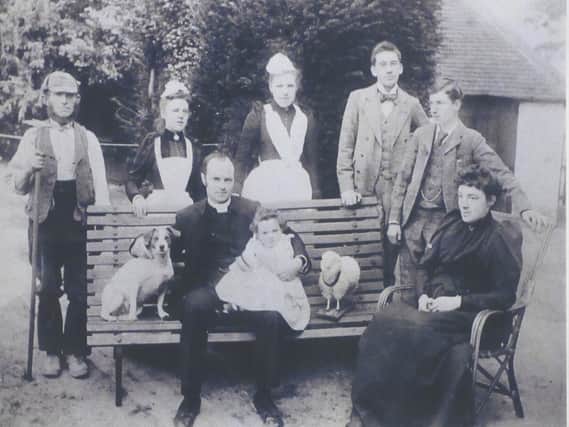 Henry Thomas Lewis, Rector of St Bartholomews Church, Horley, between 1890 and 1934, with his family