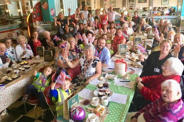 Young people and older residents were brought together by The Body Shop team in Littlehampton for a royal wedding party