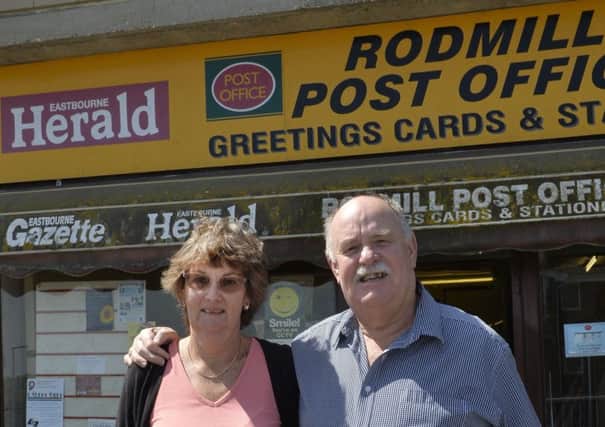 Mr and Mrs Russell who are retiring from the Post Office in Framfield Way, Rodmill Hill in Eastbourne (Photo by Jon Rigby) SUS-180521-085721008