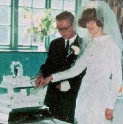 Derek and Anne Moore on their wedding day, May 25, 1968