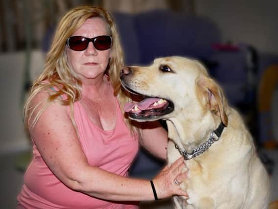 Dawn Penney and her guide dog Wallace