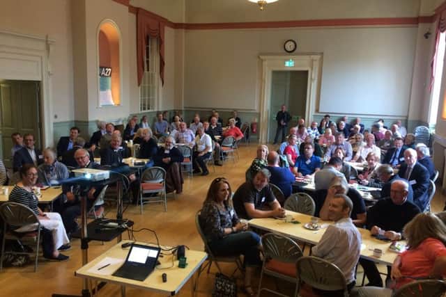 The Build a Better A27 meeting at the Assembly Rooms 18-05-18.