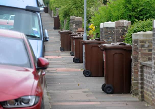 Garden waste bins in Dillingburgh Road, Eastbourne (Photo by Jon Rigby) SUS-180517-100644008