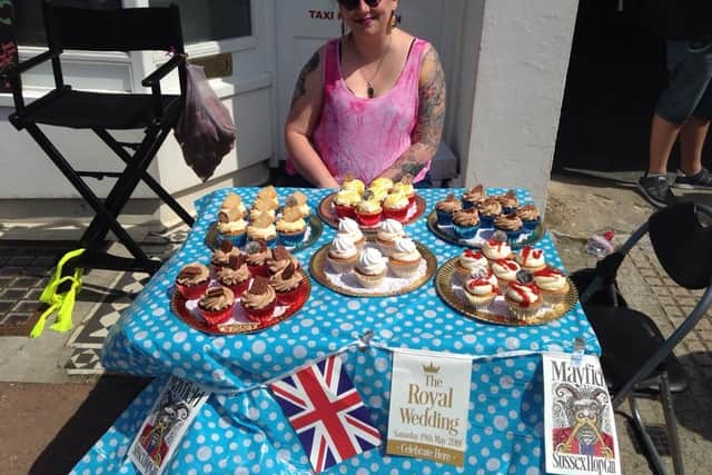 Cakes wee on sale at the street party