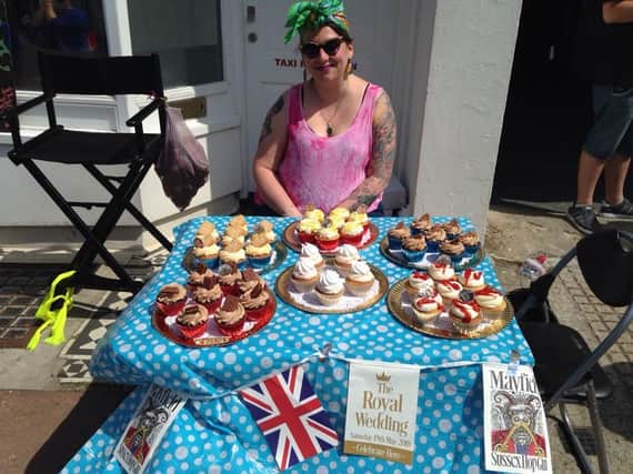 Cakes wee on sale at the street party
