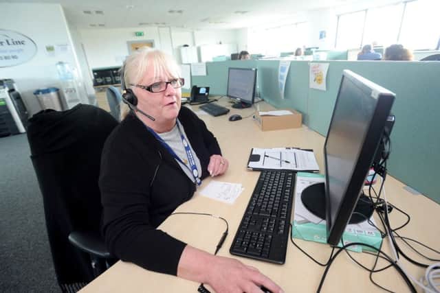 Staff at The Silver Line, a national helpline for older people.  Pictured is Sue Ashton. LPL-180105-135848027