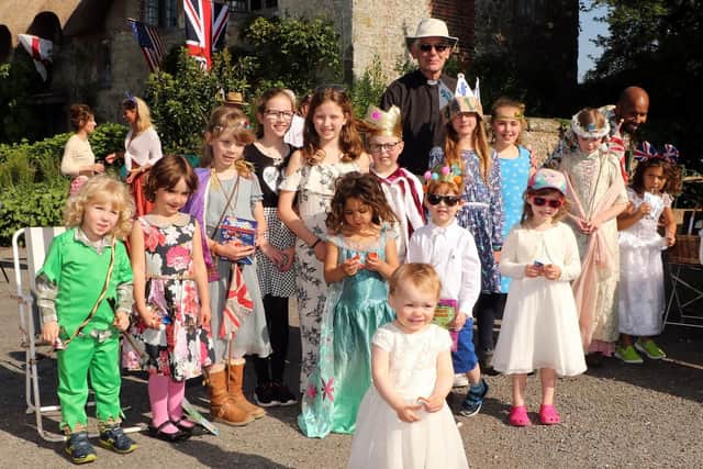 Royal wedding street party in Amberley