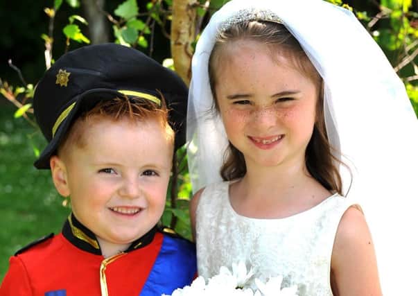 Harry Scott and Olivia Bell. Palatine Primary royal wedding celebration, Worthing. Pic Steve Robards SR1814779 SUS-180523-151249001