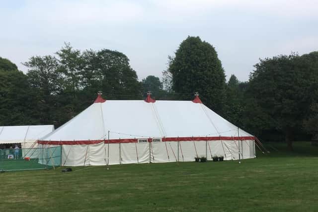The Big Top, located in Cuthman's Field, will operate as a hub throughout the two week festival