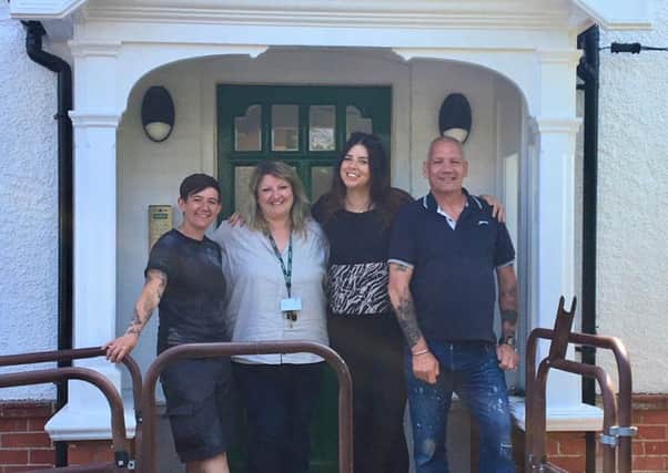 Karen Shelley, Bognor Hostel & Hub Manager, with members of the Stonepillow Team at the new hostel in  Ellasdale Road.