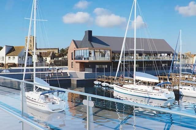 An artists' impression of the new yacht club