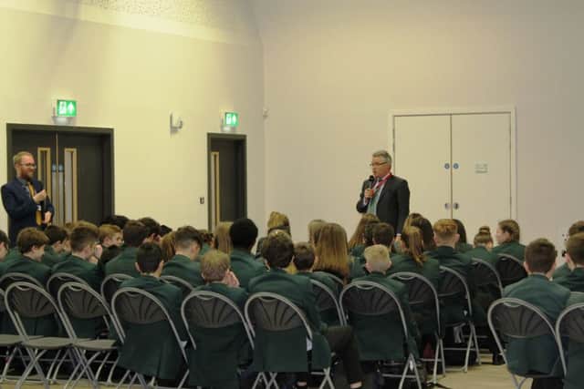 Mr Loughton gave a presentation to year-nine students about the importance of local politics and getting their voice heard
