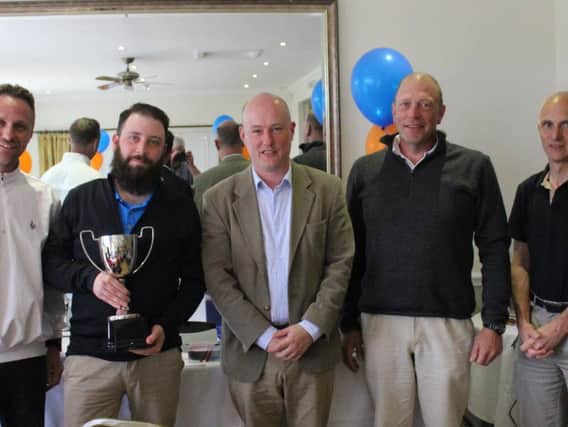 The winning team at the Kangaroos Charity Golf Day Fundraiser. Picture by Simon Kingsley-Young