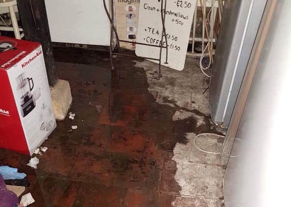 The Steyning Tearooms was hit by Monday's flash flooding. Picture: Kim Cook