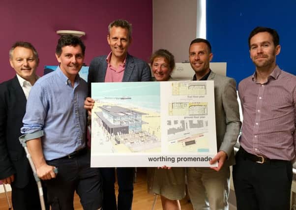 The team behind the Bistrot Pierre project on Worthing promenade at the public consultation in St Paul's Church in Chapel Road, Worthing