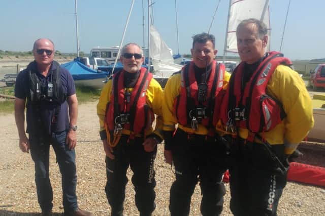 Pett Level Independent Rescue Boat team Mark Hall, Andy Cromton, Shaun OHara and John Crowther SUS-180530-150328001