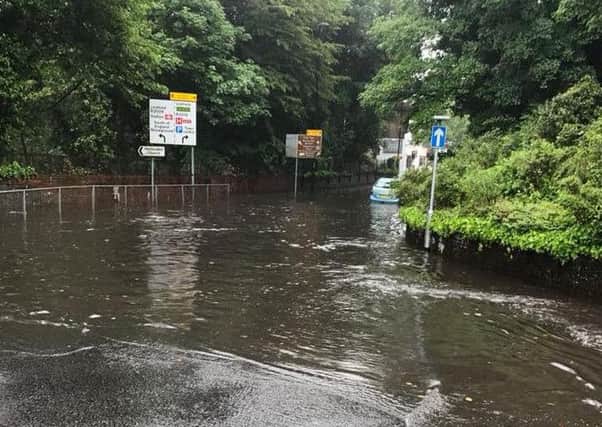 Flooding at The Broadway in Haywards Heath. Picture supplied by Victoria Slack