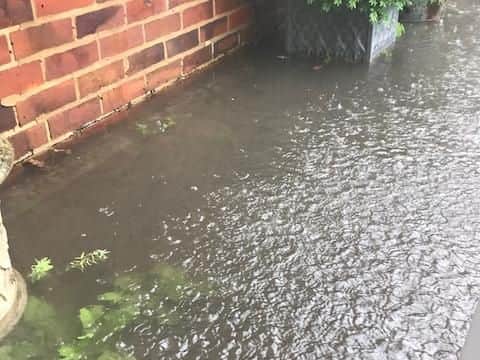 Jenni Spice said her house in Coombe Hill was very close to flooding