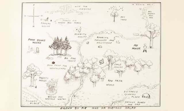Charming ... the map was drawn by E. H. Shepard in 1926