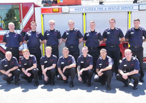The new on-call firefighters for the West Sussex Fire and Rescue Service