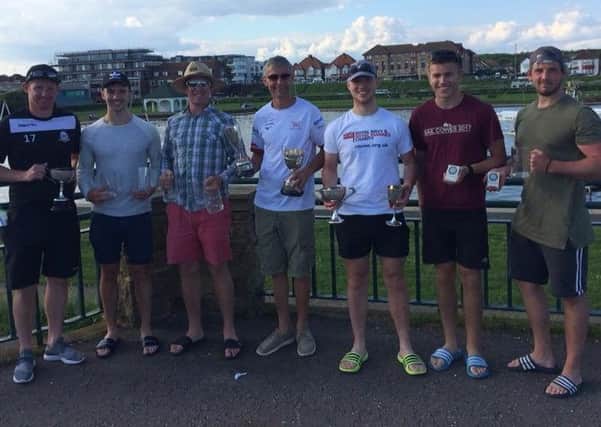 Some of Bexhill Rowing Club's men's junior and senior squads at the Brighton Regatta.